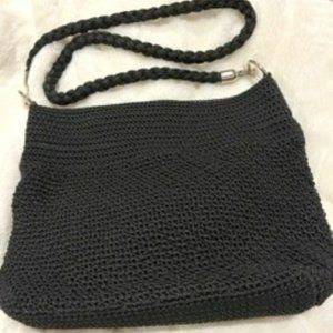 The Sak Black Crocheted Crossbody Bag
